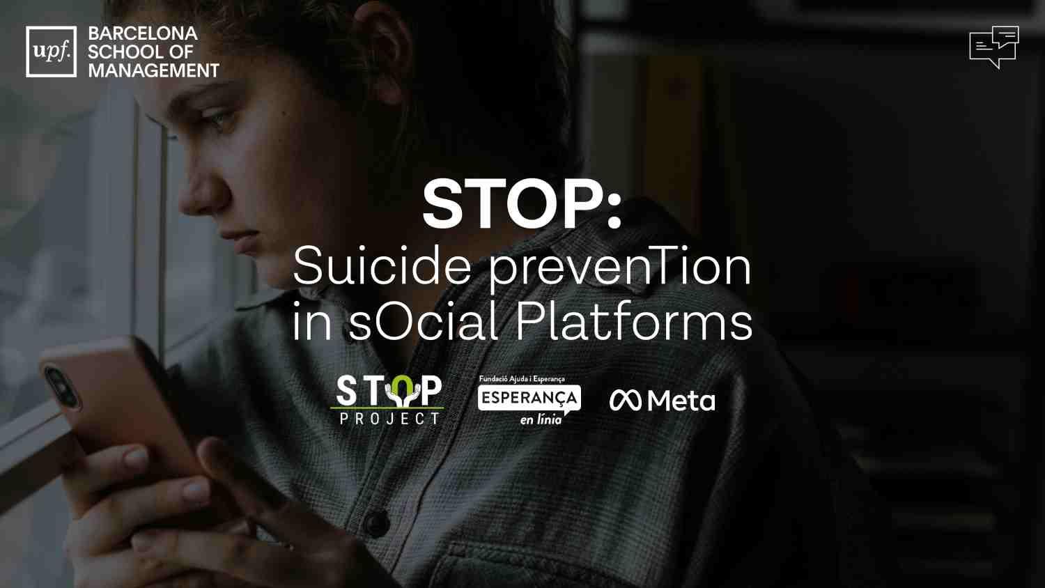 Portada proyecto STOP para la prevención del suicidio