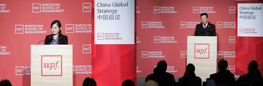 La Directora Ejecutiva de la China Global Strategy, Sra. Qianying-Núria Zhou, y el Sr. Chuenping Lam Chio, miembro del Advisory Board del proyecto